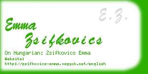 emma zsifkovics business card